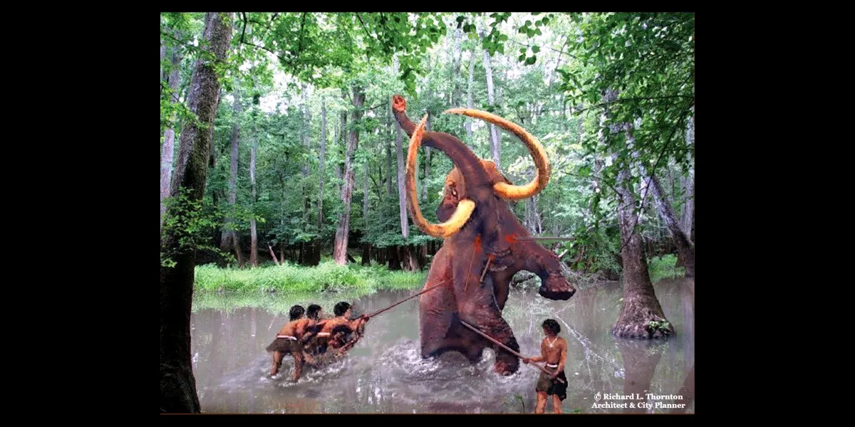 Mastodon Hunt Scene